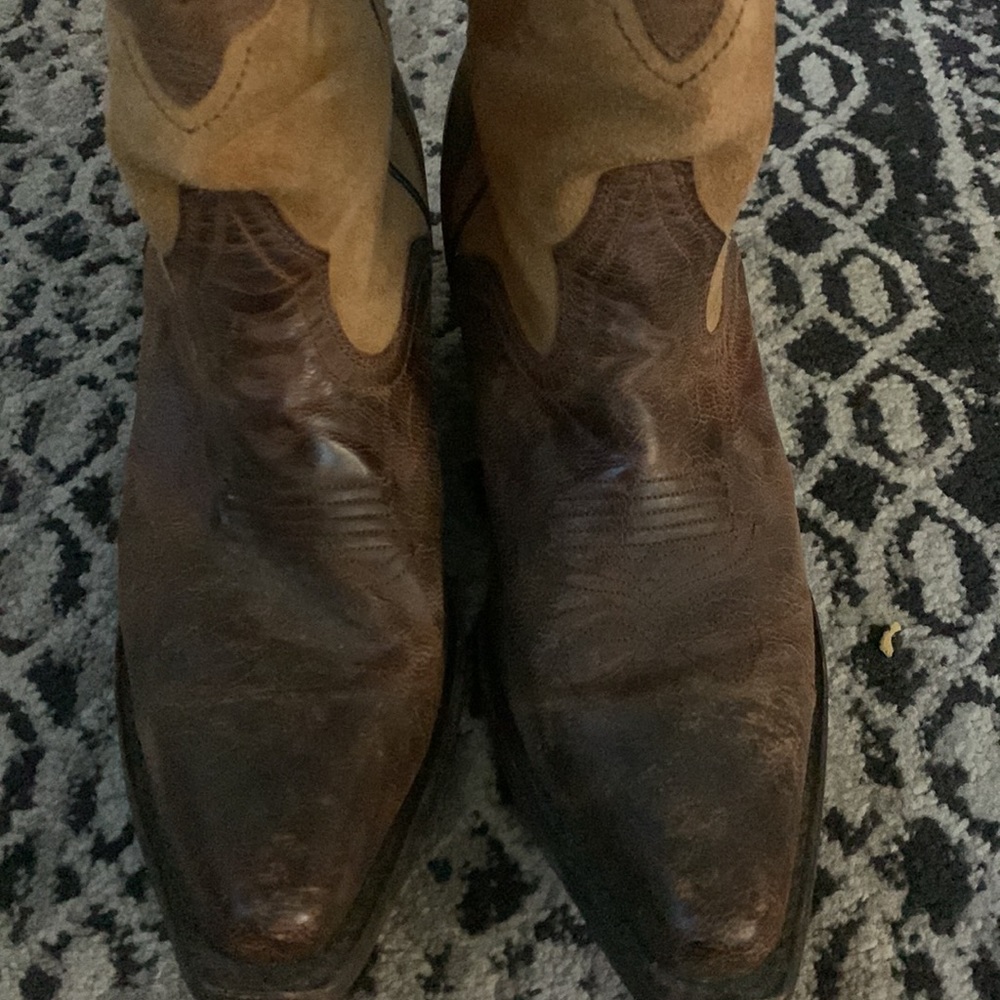 Brown & Tan Cowboy Boots - Picture 3 of 6